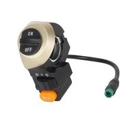 Mekalero Interruptores universales de 5 pines, impermeables, intermitentes izquierdos y derechos, control de bocina para faros delanteros KugooM4, lámpara eléctrica impermeable para bicicleta