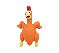 Mekalero Juguete de látex para perros con forma de pollo, juguete interactivamente chirriante para jugar y masticar de forma interactiva, diversión y durabilidad
