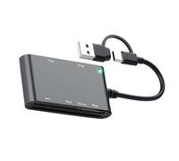Mekalero Lector de tarjetas inteligente portátil para interfaces USB C y USB A, Plug and Play para Intelligent/MS Mobile Professional Plug and Play
