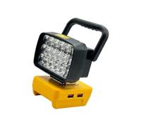 Mekalero Luz de trabajo LED con doble puerto USB para batería de 18 V 20 V DCB180 DCB183 perfecta para iluminación de camping, luz LED, salida USB