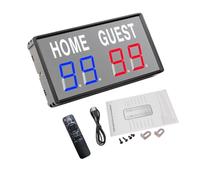 Mekalero Marcador portátil USB para juegos multideportivos con control remoto y pantalla LED de brillo ajustable, marcador LED de brillo ajustable