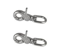 Mekalero Mosquetón giratorio multiusos de acero inoxidable con diseño de gancho para fijar el equipo de forma segura durante la aventura