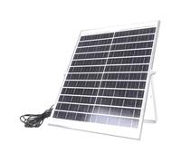 Mekalero Panel solar monocristalino con marco de aluminio de 12 V y 25 W, diseño para fuente de alimentación continua a luces LED y ventilador de refrigeración, luz LED