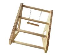 Mekalero Plataforma de gallina de madera fácil de mantener con parte inferior rectangular que detiene el giro y el crecimiento adecuado del pie del VIH, accesorios para jaula de pollos