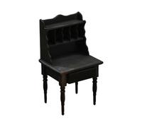 Mekalero Tocador en miniatura para casa con tallas elegantes a escala 1:12, muebles para el hogar, decoración de muñecas, accesorios para fotos, mesa pequeña