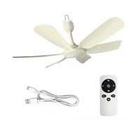 Mekalero Ventilador de escritorio portátil USB con mando a distancia de 6 velocidades ajustables, función de temporizador para tienda de campaña, dormitorio, ventilador USB con control remoto