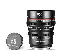 MEKE 50mm T2.1 Super 35 Prime Lente de Cine de Enfoque Manual para cámara Cine de Montaje EF, Compatible con Canon C200 C300 II, Rojo Komodo, BMPCC 6K, Z CAM E2-S6 BMPCC 6K Pro