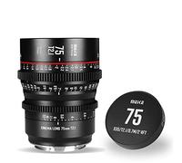 MEKE 75mm T2.1 Super 35 Prime Objetivo de Enfoque Manual Cinema para cámara EF-Mount Cine Compatible con Canon C200 C300 II, Red Komodo, BMPCC 6K, Z CAM E2-S6 BMPCC 6K Pro