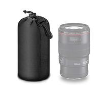 Mekingstudio Bolsa de Objetivo Lente DSLR Cámara de Neopreno 18 * 10cm Protector Negro Suave Lens Pouch Bag para Sony Canon Nikon Olympus Pentax Panasonic, Tamaño Grande