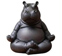 MEKLITRZ Figura De Resina De Hipopótamo De Yoga Torpe - Estatua De Meditación Caprichosa, Atención Plena for Mujeres, Mamá, Esposa, Adorno De Escritorio Zen(Type E)