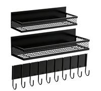 MEKLITRZ Soporte Magnético Llave Nevera, 10 Ganchos, Fuerte Gancho Magnético for Cocina, Puerta De Metal, Garaje, Parrilla, Herramientas, Abrigo, Toalla, Bolso(3PCS)