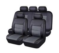 MeKnMoney Funda de Asiento de Coche para VW Polo Vi V IV III II I MK (Type AW 6C 6R 9N3 9N 6N2 6N 86C 2F 86), Cuero Todo Tipo de Clima Protección Asiento Interior Accesorios,D/Black Grey