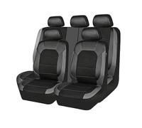 MeKnMoney Fundas Asientos Coche para Ford Kuga MF MA DM2 3/2/1.Gen 2008-2023 2024 2025, Cuero Funda Asiento Coche Delantera y Trasera Interior Accesorios,B/Black Gray
