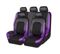MeKnMoney Fundas Asientos Coche para Renault Austral E-Tech Hybrid 2023 2024 2025 2026, Cuero Funda Asiento Coche Delantera y Trasera Interior Accesorios,D/Black Purple