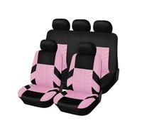 MeKnMoney Fundas Asientos Coche para VW Tiguan 2. Gen/Tiguan Allspace 2016-2026, Completo Cómodo Cojines Protectores de Asientos Interior Accesorios,E/Pink
