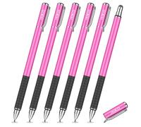 MEKO 6 lápices capacitivos para pantalla táctil, lápiz capacitivo 2 en 1 de alta sensibilidad y precisión para iPad, iPhone, Android, smartphone, tragaluz y tabletas, compatible con todos los