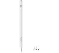 MEKO Dual-System Penna per Tablet, Penna per, Android, Smartphone - Compatibile con Pro/Air/Mini, Samsung, Xiaomi, iPhone - Penna Touch con Ricarica Rapida (Blanco)