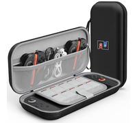 MEKO Funda Protectora Compatible con Nintendo Switch 2 (2025) y Switch OLED - Estuche para Switch 2 con Forro de Terciopelo, Bolsa de Transporte con Capacidad para 10 Juegos y Accesorios (Negro)