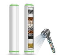 MEKO Pack de 2 filtros solo para ducha de mano con ASIN [B0CGHXYM1Y], [B0D3V9W5P5] de MEKO, 15 capas de filtro de repuesto para agua dura, limpieza y eliminación de cloro y sustancias nocivas