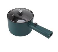 MEKOTRIN Cierra Eléctrica, Olla de Cerámica Antiadherente Efectiva 1.8L, Modos de Temperatura, para Asar, Cocinar, Cocinar. Con 1 par de Palillos, Pala de Madera, Tazón, Cuchara de Sopa, (Verde)