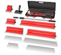 MEKOTRIN Pala para Alisar Paneles de Yeso, 15 Cm, 25 Cm, 40 Cm, 60 Cm, 80 Cm con de Extensión de 70 Cm-150 Cm, Herramientas de Acabado de Paneles de Yeso para Revestimiento de Paredes (Rojo)