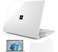 Mektron Funda Transparente para Laptop Microsoft Surface 7 2024 de 13.8 Pulgadas, Funda para Teclado + Protector de Pantalla + Tapones Antipolvo