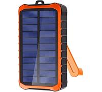 MekUk Generadores la luz de Emergencia al Aire Libre portátil del Cargador del Banco de la energía Solar de la manivela de 12000mAh equipa la Central eléctrica (Color : Orange)
