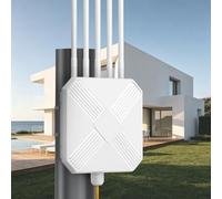 Mekupc AX3000 - Extensor WiFi 6 para Exteriores, Punto de Acceso al Aire Libre, WiFi de Doble Banda de Largo Alcance, Antenas IP67/PoE/5 para Eventos, Uso Comercial | Compatible con Starlink