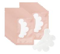 Mekupeu 100 pares de parches de gel para extensiones de pestañas, extensiones de pestañas, sin pelusas, almohadillas de máscara de ojos de hidrogel, herramientas de belleza (rosa)