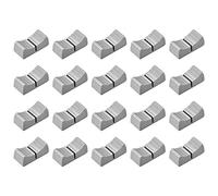 melairo 20 Piezas 24 Mm X 11 Mm X 10 Mm Consola Mezcladora Deslizador Fader Perillas de Repuesto para PotencióMetro Perilla Gris Marca Negra