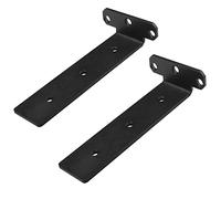Melairy 2PC Negro Espesado Estante Soportes Montado en la Pared Soportes para Estantes 20CM Metal L Soporte Escuadra Derecha Soporte de Mesa