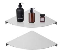 Melairy Estantes Esquinerosde de Ducha 2 Piezas Cepillado de Acero Inoxidable 304 montado en la Pared Estante de Ducha Triangular de 20 cm para baño Cocina balcón