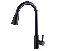 Mélangeurs ménagers mélangeur Noir Cuisine Noire D'eau Robinet évier Robinet Single Flexible Out Laveur Robinet Bassin Singin Accessoires d'évier de Cuisine mélangeurs mélangeurs noirs