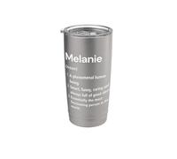 Melanie Definición de nombre Diccionario divertido Vaso térmico de acero inoxidable de doble pared