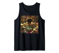 Melanin Afro Women Educated Reading Book Black History Girls Camiseta sin Mangas