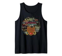 Melanin Black Women Natural Hair Afro Word Art Juneteenth Camiseta sin Mangas