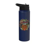 Melanin Black Women Natural Hair Afro Word Art Juneteenth Stainless Steel Insulated Water Bottle