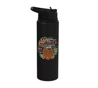 Melanin Black Women Natural Hair Afro Word Art Juneteenth Stainless Steel Insulated Water Bottle