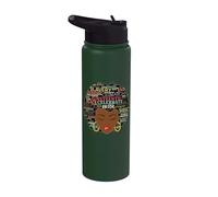 Melanin Black Women Natural Hair Afro Word Art Juneteenth Stainless Steel Insulated Water Bottle