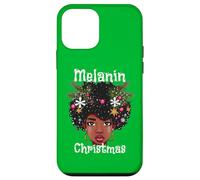 Melanin Christmas Ugly Sweater Verde Negro Niña Magic Queen Carcasa para iPhone 12 Mini