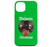 Melanin Christmas Ugly Sweater Verde Negro Niña Magic Queen Carcasa para iPhone 13