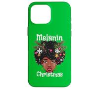 Melanin Christmas Ugly Sweater Verde Negro Niña Magic Queen Carcasa para iPhone 16 Pro MAX