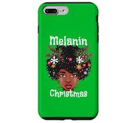 Melanin Christmas Ugly Sweater Verde Negro Niña Magic Queen Carcasa para iPhone 7 Plus/8 Plus