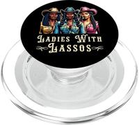 Melanin Cowgirls Ladies with Lassos African American Cowgirl PopSockets PopGrip para MagSafe