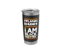 Melanin Daddy Soy Black History Febrero Blackity Bruh Hombre Vaso térmico de acero inoxidable de doble pared