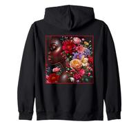 Melanin Floral Woman Black History Month African American Sudadera con Capucha