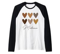 Melanin Love African American Women & Girls Camiseta Manga Raglan