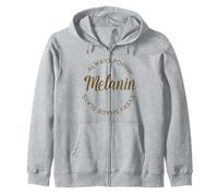 Melanin Poppin' Black Girl Afro Beauty Mes de la historia negra Sudadera con Capucha