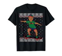 Melanin Prince Christmas Black Boy, Navidad, Piel marrón, diversión para niños Camiseta