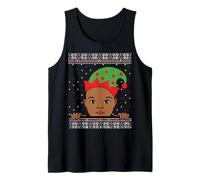 Melanin Prince Christmas Black Boy, Navidad, Piel marrón, diversión para niños Camiseta sin Mangas